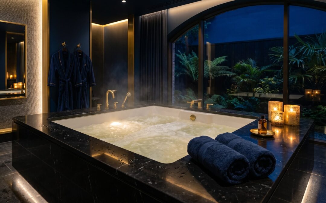 Baignoire Balnéothérapie en Suite Romantique : Comment les Jets Hydromassants Soulagent-ils Réellement vos Tensions ?