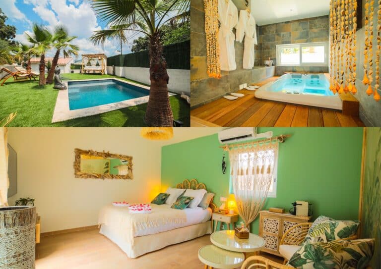 Chambre d&rsquo;hôte Ô Balinais Love room Spa piscine privative Marseille Bain à remous - Photo 5