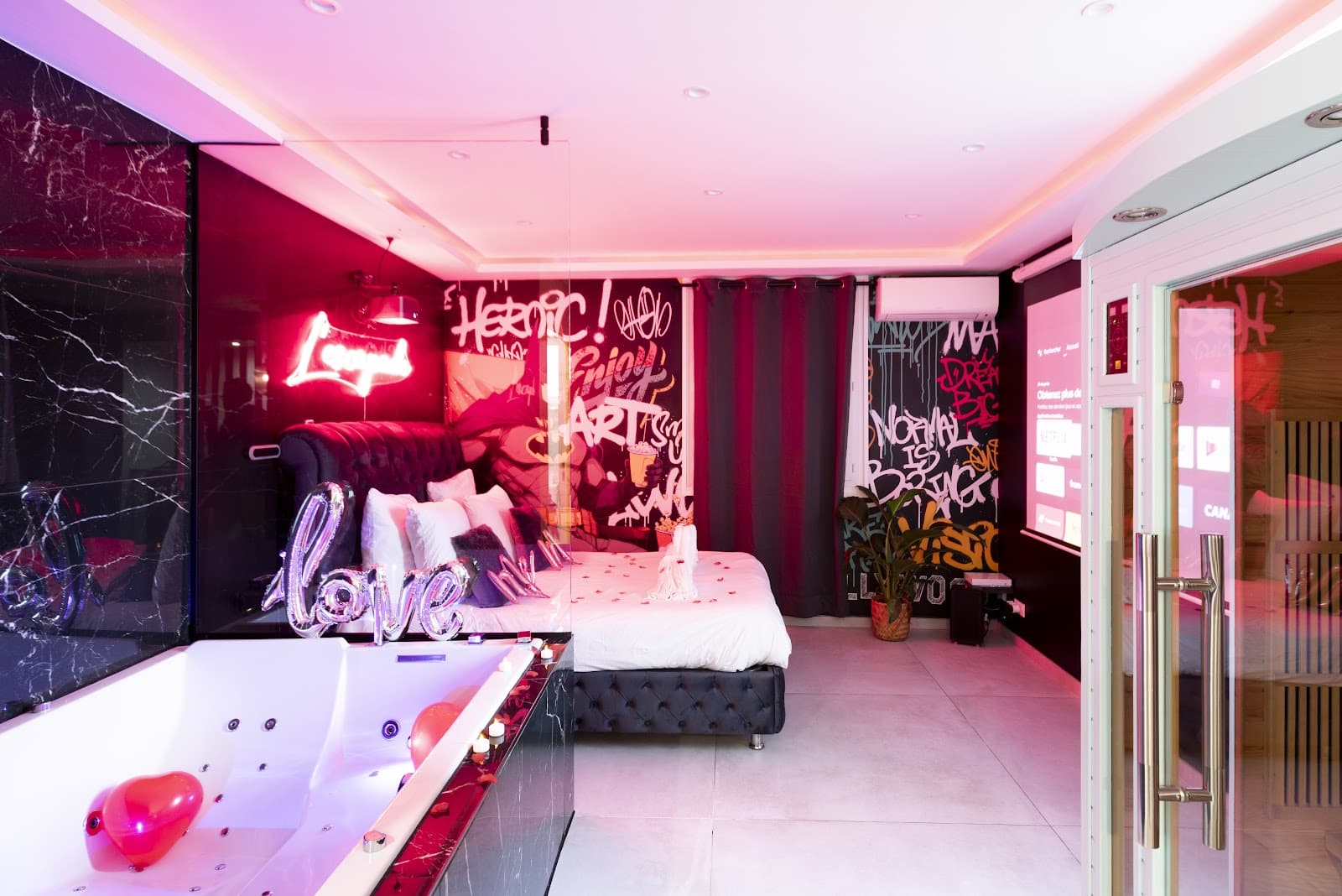 L&rsquo;Escapade – SPA | Sauna | Jacuzzi | Vidéo-projecteur | Love Room - Photo 1