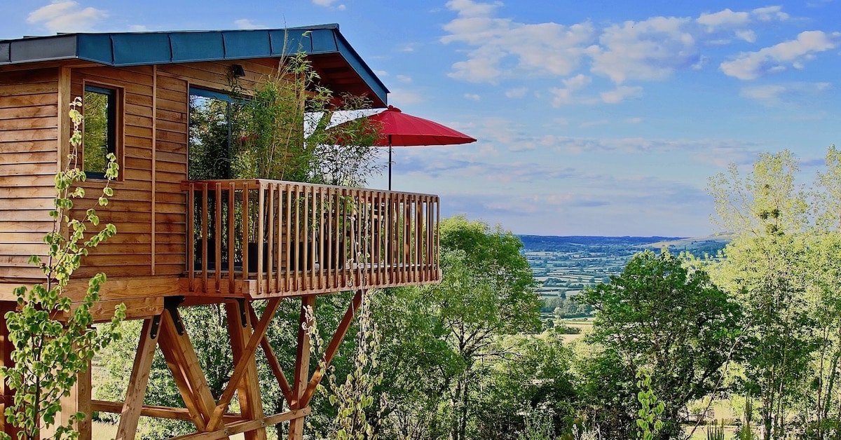 Cabane dans les Arbres en Bourgogne | Week-end Insolite avec Spa Privatif | La Réserve - Photo 1