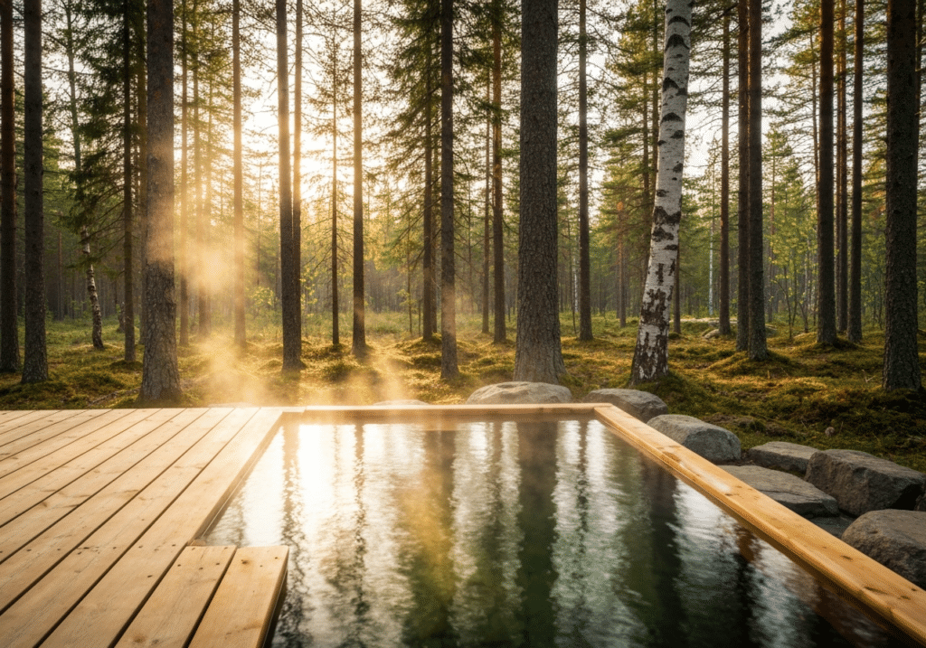Earth syncing et bains de forêt : quand le bien-être aquatique se reconnecte aux rythmes naturels